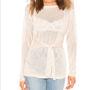 New with tags - Superdown ivory tie front sweater
